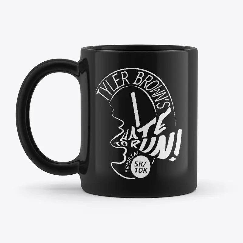 2 sided printed black mug