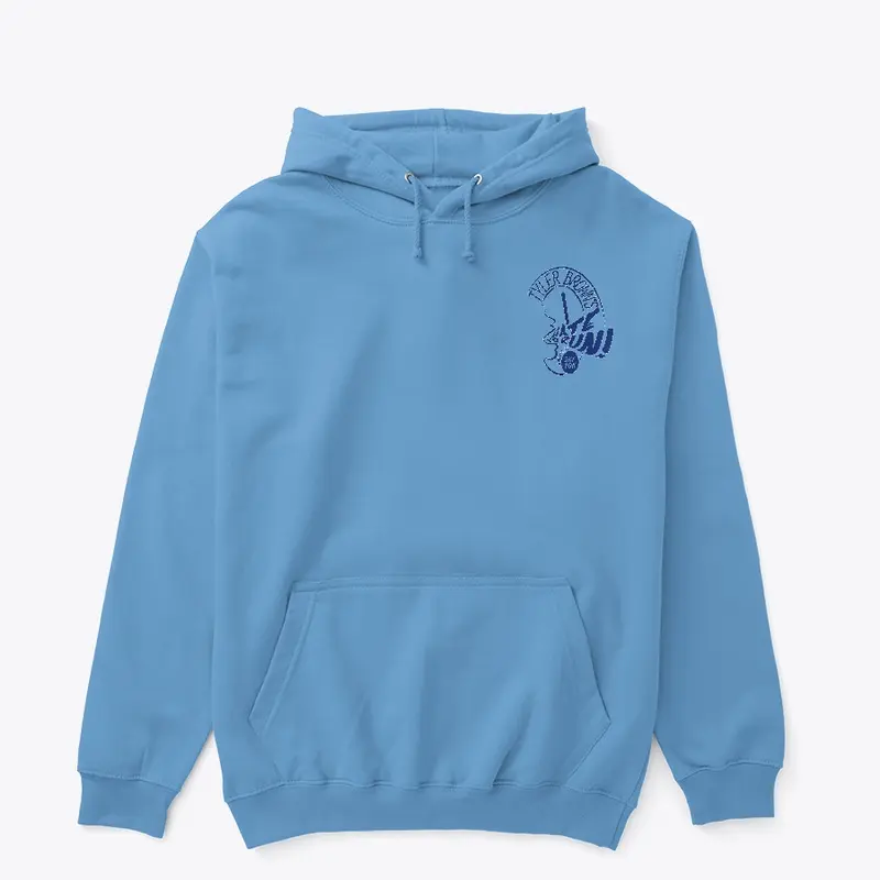 Hoodie, I Hate To Run - navy blue ink