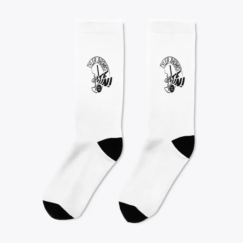 Crew socks, I Hate To Run - black logo